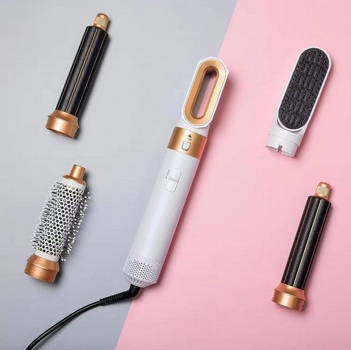 Obtenez un volume incroyable avec cet airstyler 5-en-1. Coiffure professionnelle à la maison.