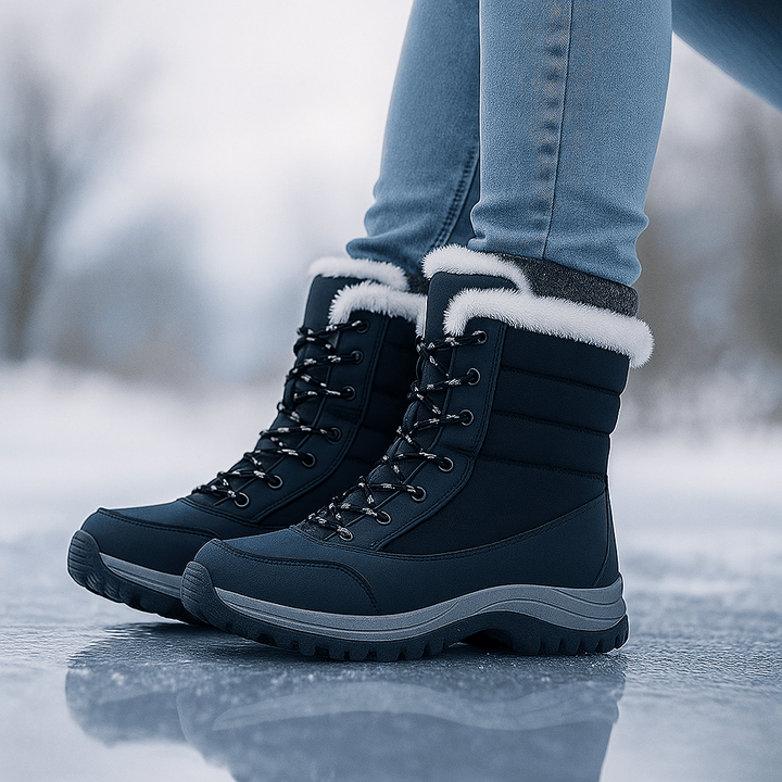 Bottes femme Liorne matelassées, gardent vos pieds au chaud avec style, idéales pour l'hiver et les intempéries.