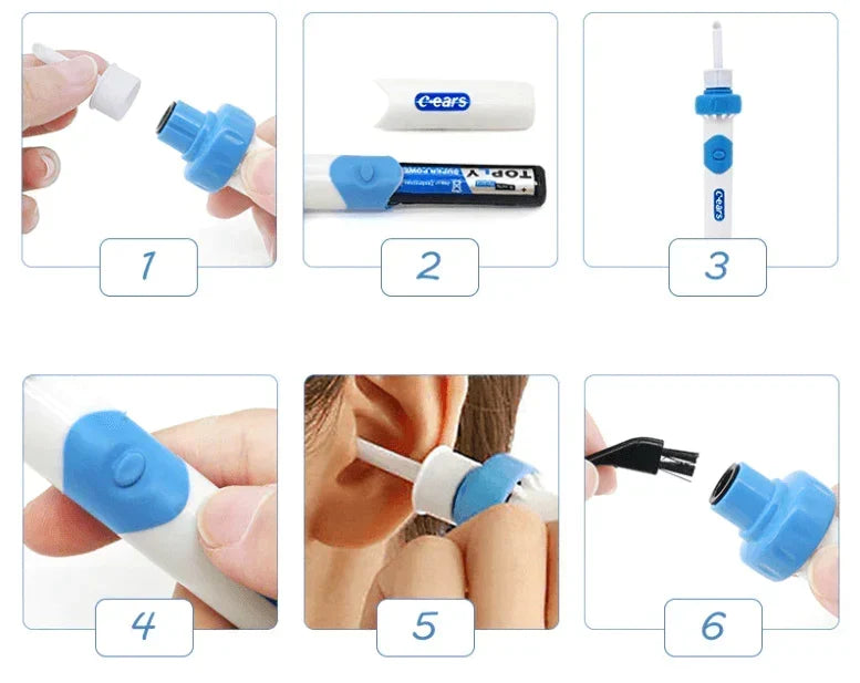 Solution électrique innovante pour un nettoyage auriculaire en profondeur, élimination du cérumen en sécurité.