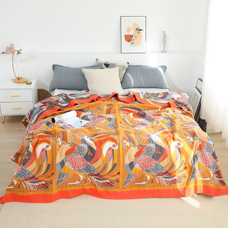 Douce couverture en coton, style scandinave bohème, transformez votre canapé en un espace chaleureux.