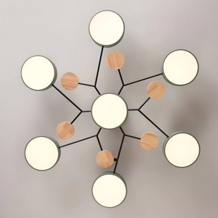 Suspension LED design scandinave ramifiée. Décoration lumineuse pour salon ou chambre.