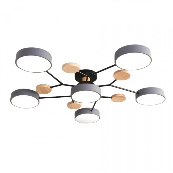 Plafonnier LED minimaliste, branches, lumière diffuse pour ambiance cocooning.