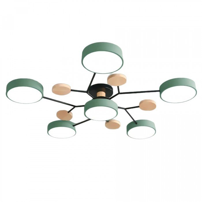 Éclairage LED ramifié gris, style scandinave. Lustre pour une décoration intérieure chic.