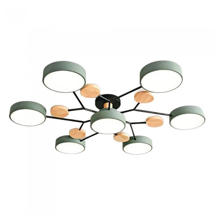 Luminaire LED salon, design branches, métal/acrylique, éclairage moderne et épuré.