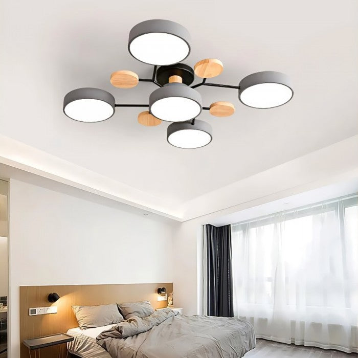Luminaire plafond LED nordique, stylé et économe pour une décoration contemporaine.
