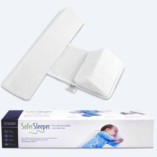 Coussin anti-roulade Cudlo en mousse mémoire, réglable pour le confort et la sécurité optimale du sommeil bébé.