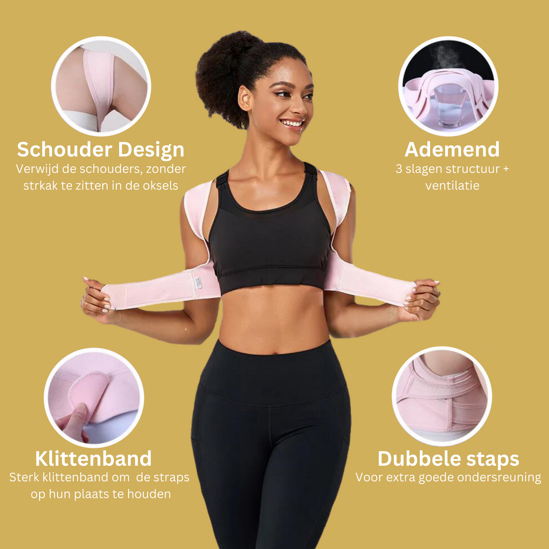 Correcteur de posture invisible et ultra-confortable. Idéal pour un support dorsal discret et un dos droit.