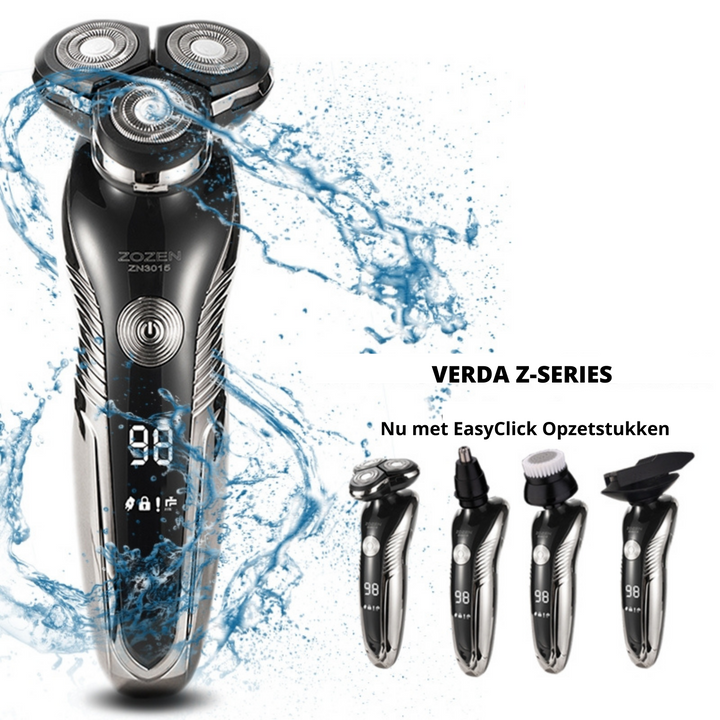 Rasoir électrique rechargeable conçu pour un rasage confortable des peaux sensibles, utilisation humide ou sèche.