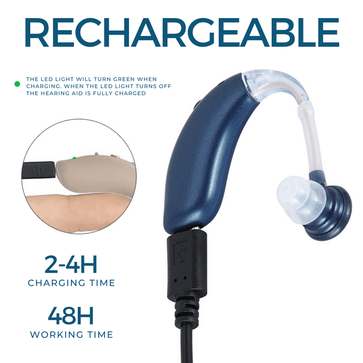 Appareil auditif universel et rechargeable, pour une audition améliorée sans contraintes. Confort et clarté sonore garantis.