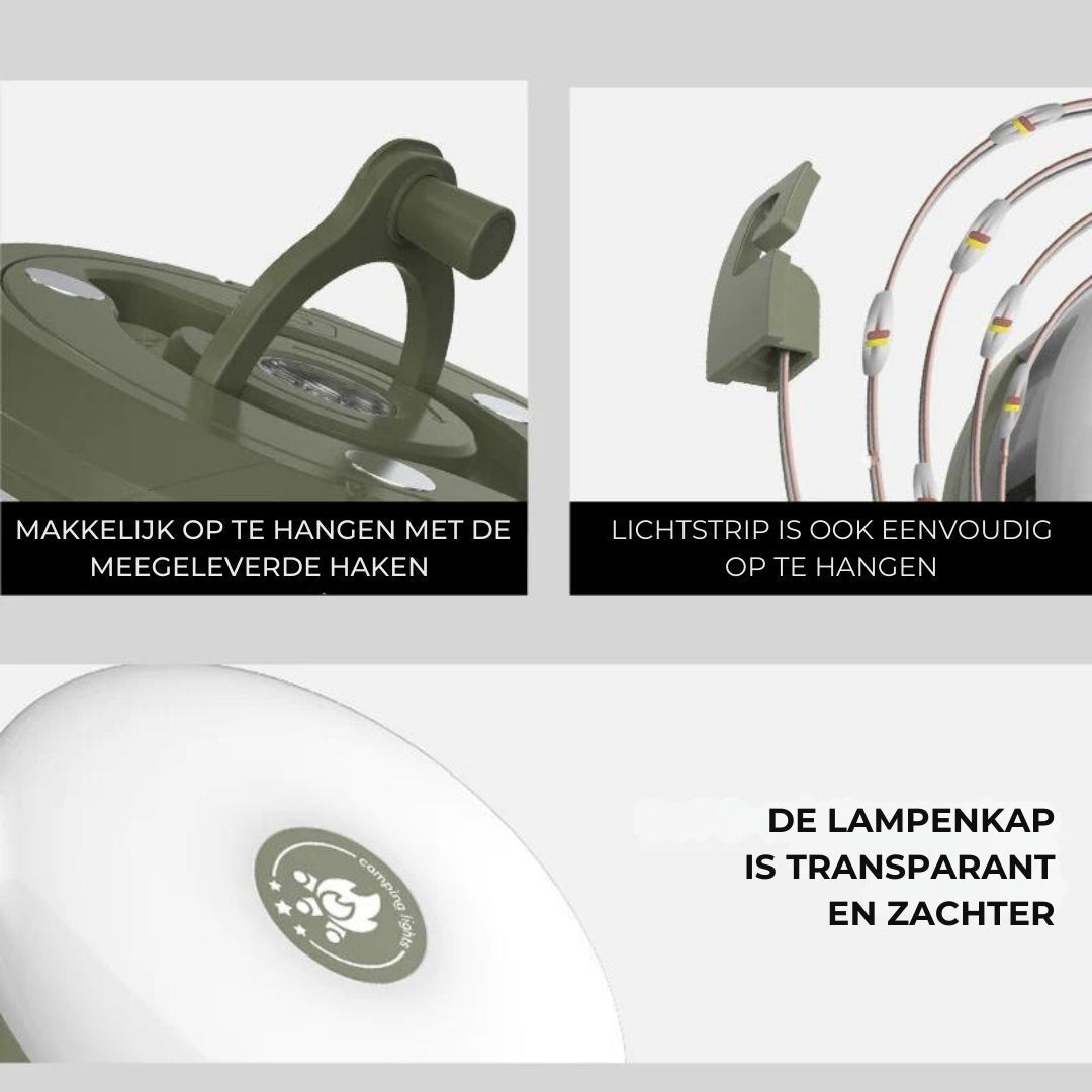 Éclairage de jardin LED rechargeable, étanche, pour une ambiance conviviale et lumineuse.