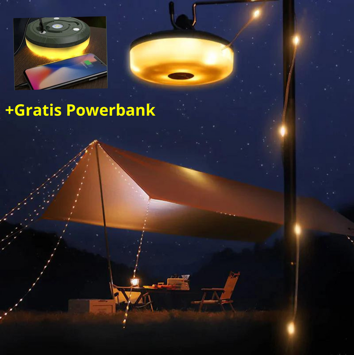 Éclairage extérieur LED étanche et rechargeable, idéal pour toutes vos activités en plein air.