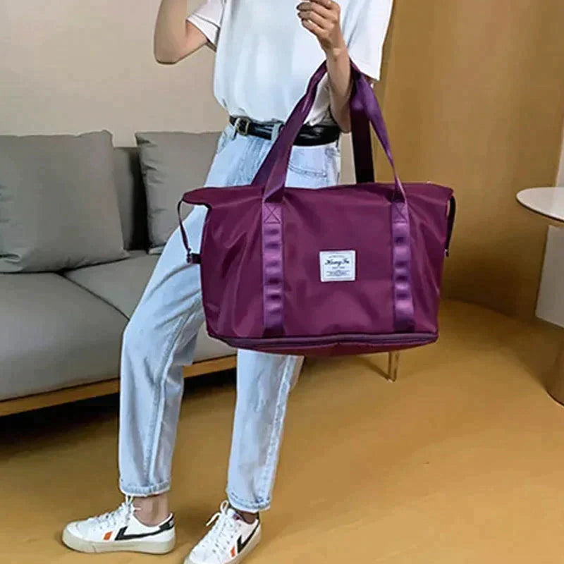 Sac multifonctionnel pour femmes, pliable, imperméable, parfait pour le voyage, sport ou week-end.