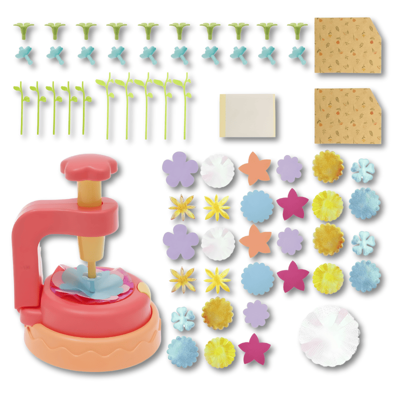 BloomiArt, kit d'activité manuelle pour enfants: assembler des fleurs en feutre, bouquet unique et créatif.