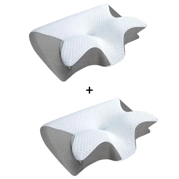 Texture respirante de l'oreiller cervical en mousse à mémoire, offrant un confort frais pour un sommeil profond.
