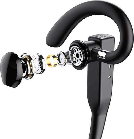 Micro-casque Bluetooth ergonomique pour un confort prolongé et des appels professionnels nets.