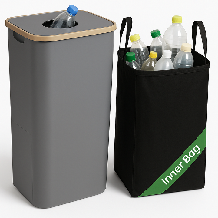Solution de rangement intelligente pour bouteilles vides. Optimise l'espace de tri dans la cuisine ou le garage.