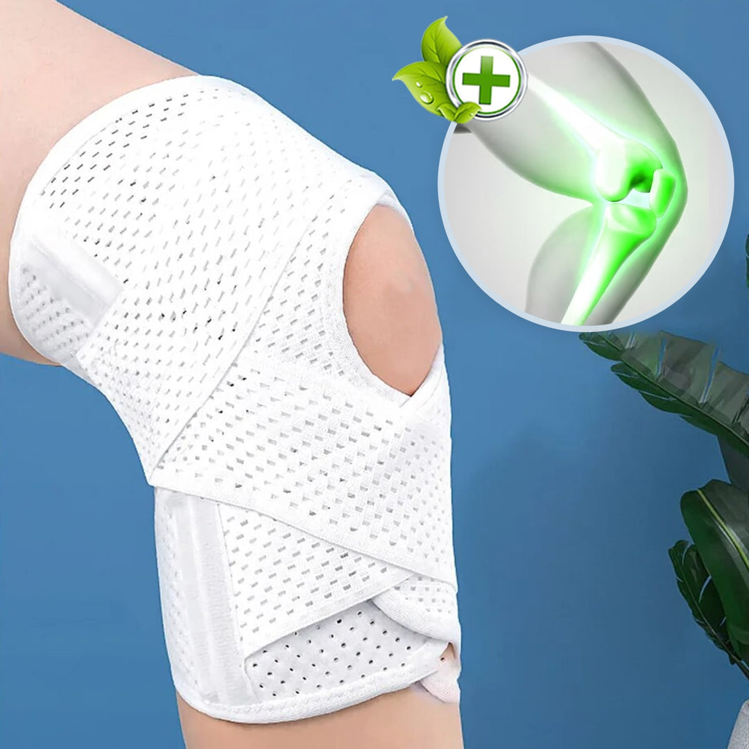 Orthèse patellaire genou réglable pour hommes et femmes, soutien sport et récupération douleur.