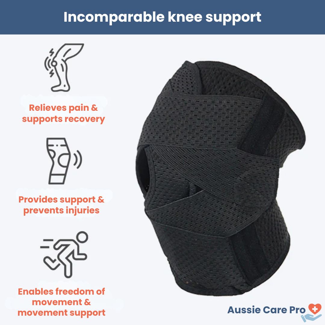 Soutien genou patellaire réglable, idéal pour sport, tendinite, arthrite et récupération rapide.