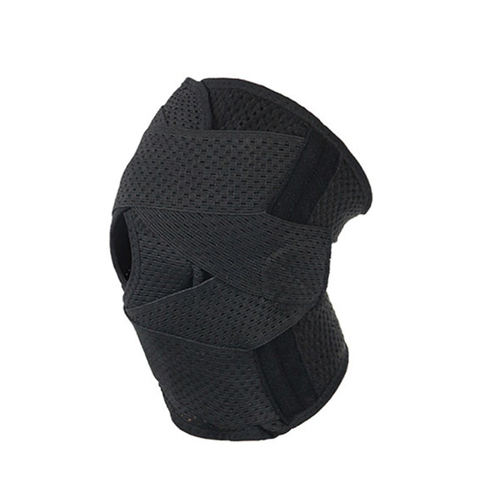 Genouillère patellaire respirante noire, soulage douleur arthrite & tendinite, idéale sport.
