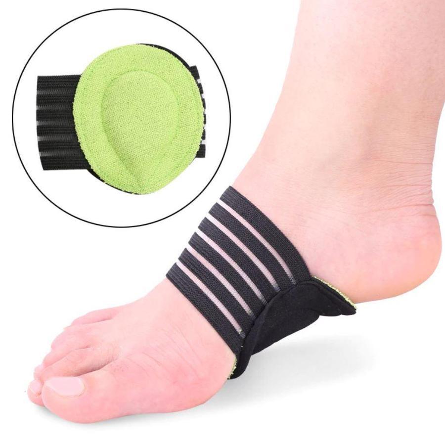 Bande de soutien FootFlex appliquée sur le pied. Offre un ajustement sûr et un soulagement immédiat pour le confort du pied.