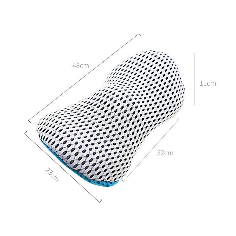 Coussin de soutien lombaire en mousse à mémoire de forme pour un confort dorsal ergonomique et optimal.