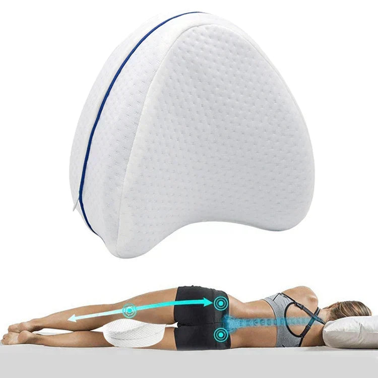 Coussin orthopédique pour jambes en mousse à mémoire de forme soulageant les douleurs hanche/genou.