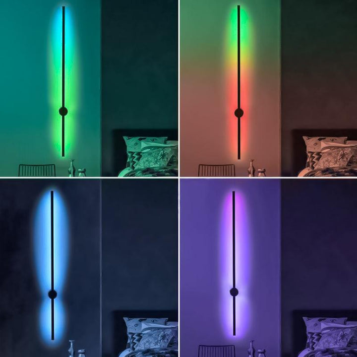 Éclairage mural LED à économie d'énergie, lumière d'ambiance, idéal pour salon, chambre ou couloir.