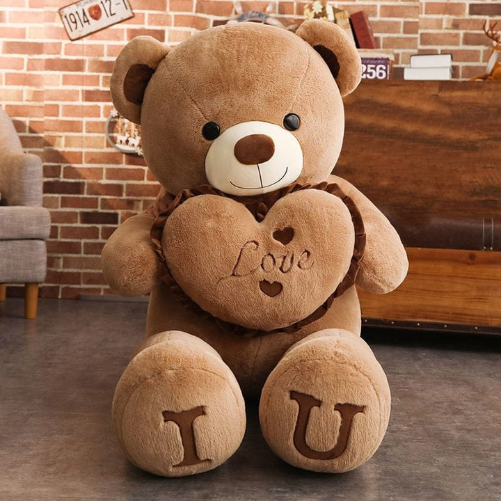 Peluche ours marron XXL, ultra moelleuse. Grand jouet enfant pour câlins et décoration chambre douillette.