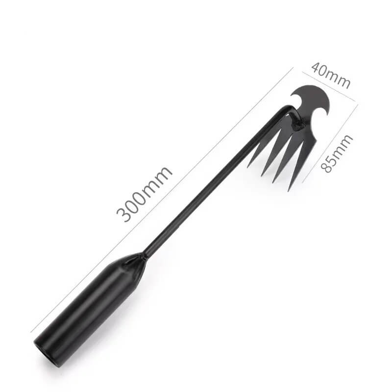 Outil de désherbage manuel en acier manganèse pour jardinage efficace. Idéal pour l'entretien du jardin.