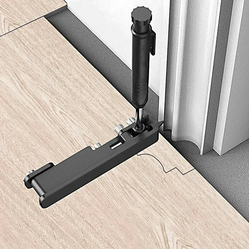 Outil de traçage et mesure multifonction en aluminium pour bricolage et artisanat, garantissant précision.