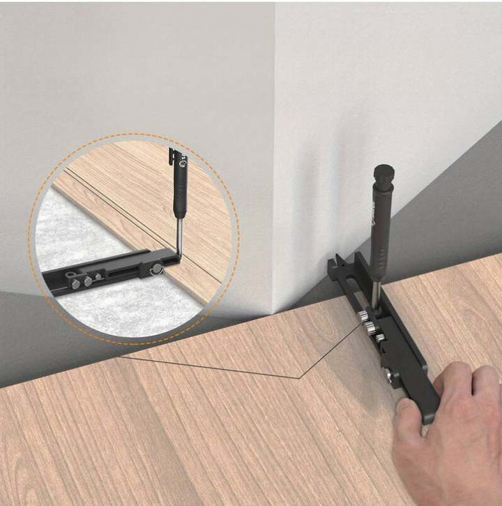 Appareil de mesure et traçage précis pour les contours complexes en bois ou métal, idéal bricolage.