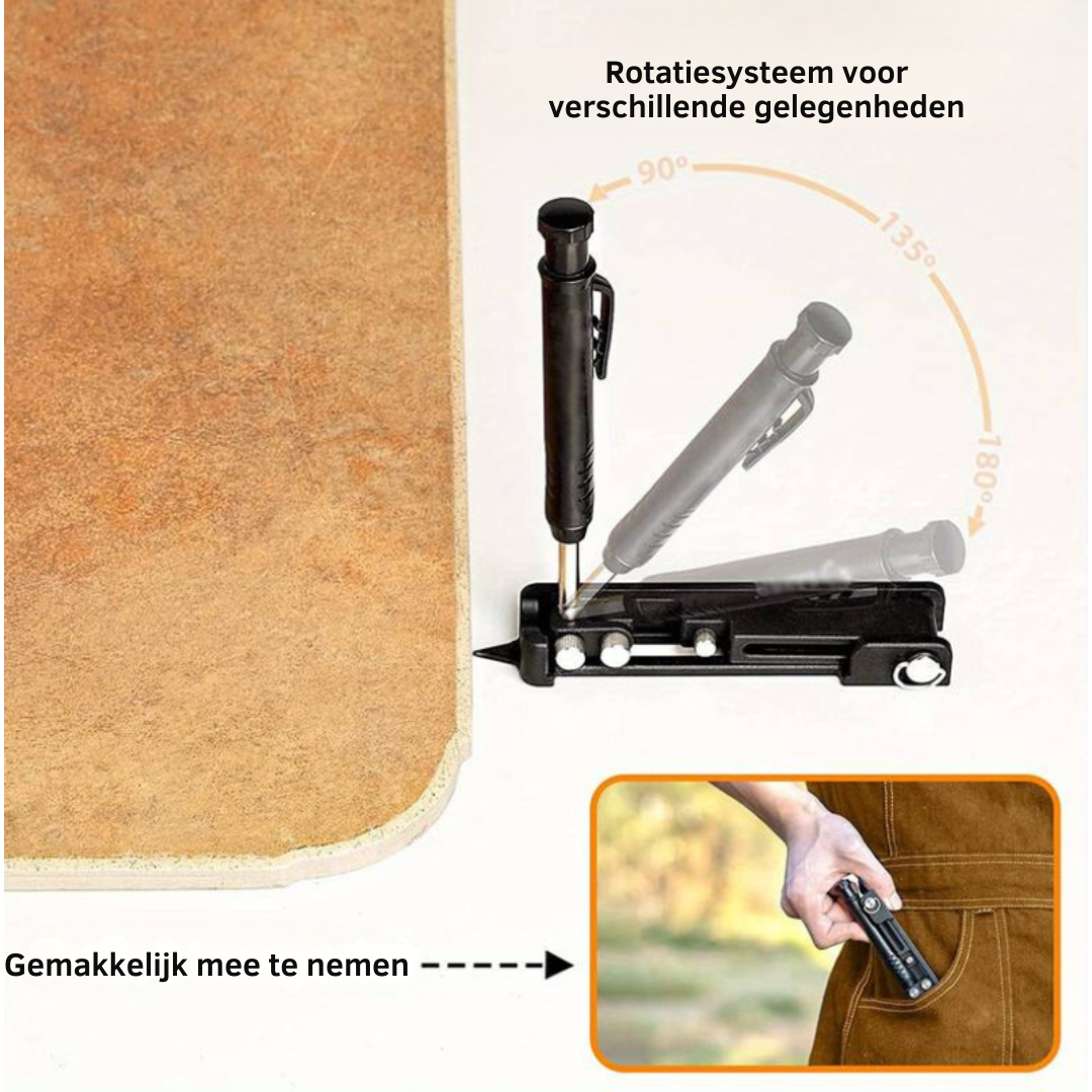 Outil de précision multifonction pour le traçage et la mesure de contours en bricolage et artisanat.