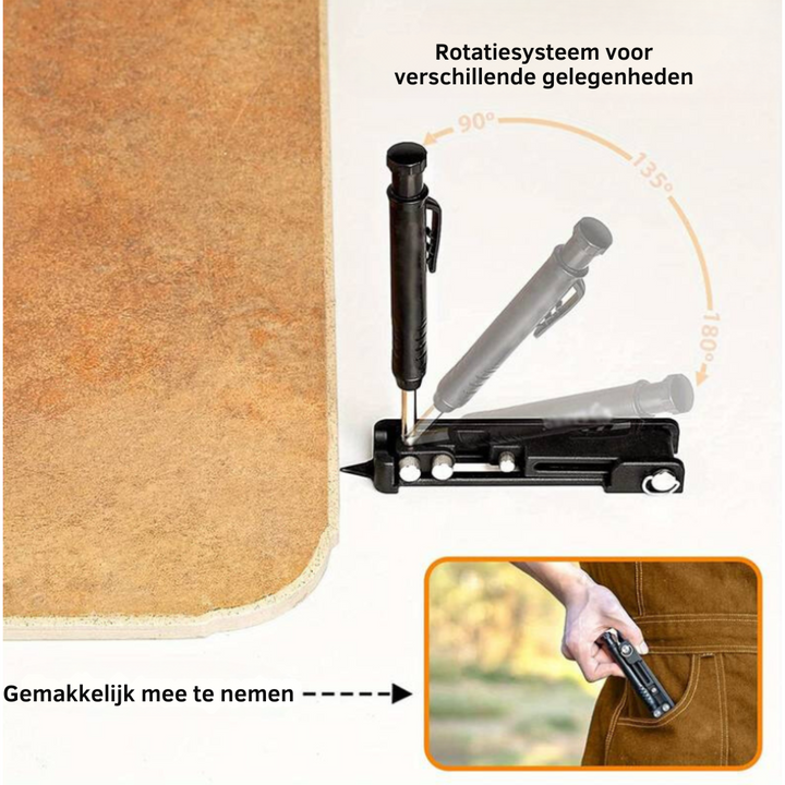 Outil de précision multifonction pour le traçage et la mesure de contours en bricolage et artisanat.
