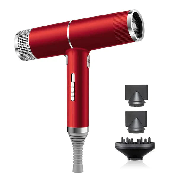 Sèche-cheveux professionnel rapide Velair gris, coiffure parfaite à domicile, pour tout type de cheveux.