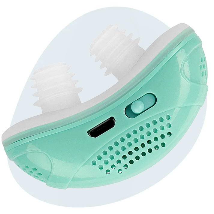 Appareil micro CPAP confortable et portable pour un sommeil réparateur, sans tuyau ni masque.