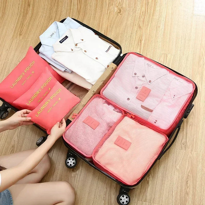 Organisateur de valise unisexe : kit de voyage pratique pour vêtements et accessoires, rangement voyage optimal.