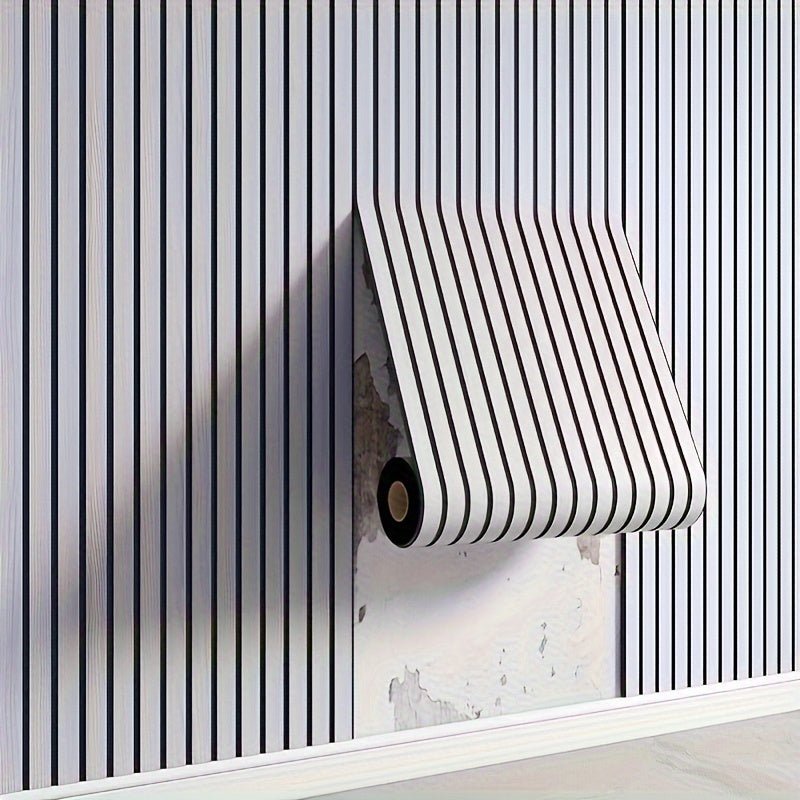 Panneaux muraux adhésifs PVC 3D, effet bois naturel pour une décoration intérieure moderne et chaleureuse.