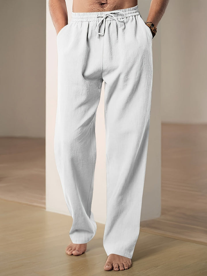 Pantalon de détente homme confortable, coupe décontractée avec cordon de serrage ajustable. Idéal pour relaxer.