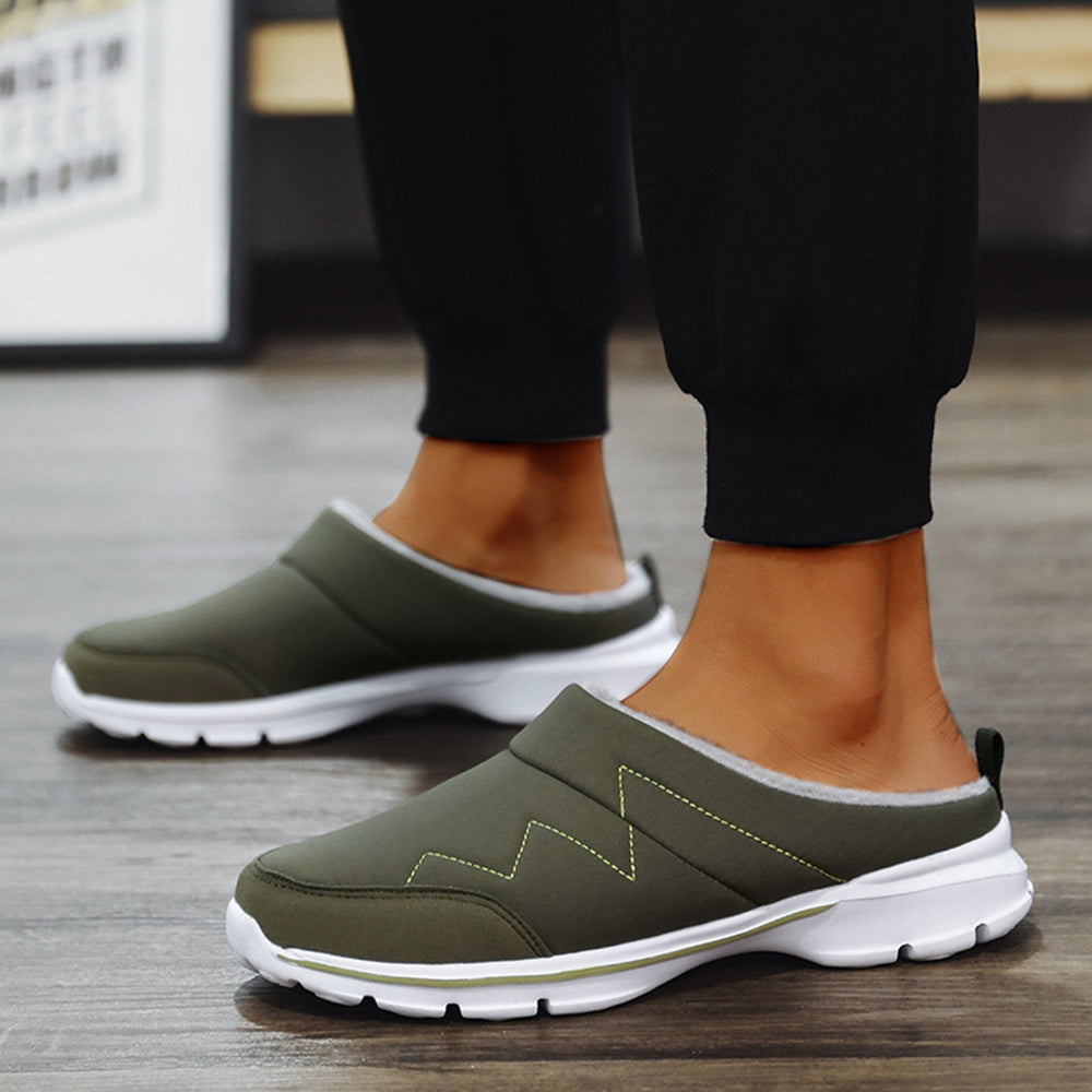 Chausson homme orthopédique ultra-doux avec doublure chaude, idéal pour le confort et le bien-être à la maison.