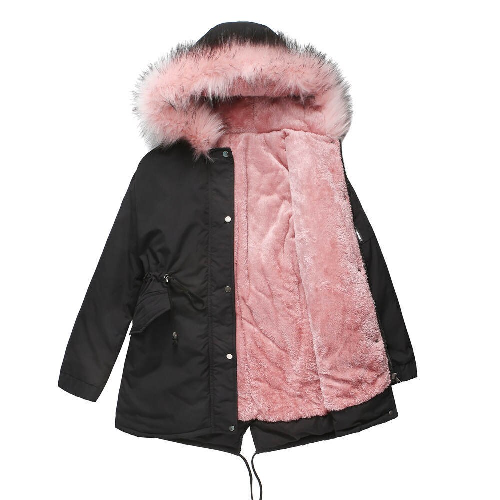 Manteau parka tendance pour femmes, chaud et confortable avec capuche pour l'hiver.