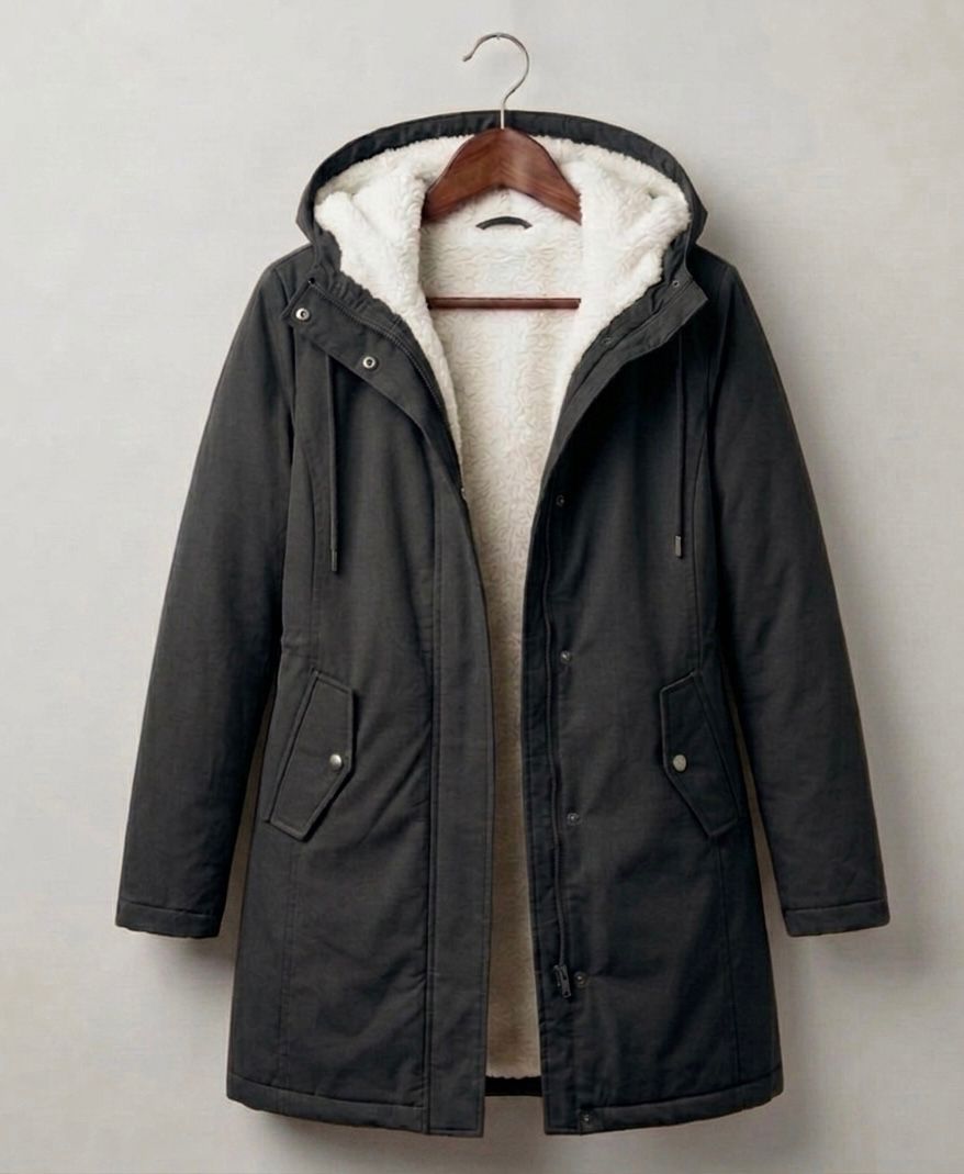 Parka femme mode, doublure polaire ultra chaude, longueur mi-cuisse, idéale pour l'hiver.