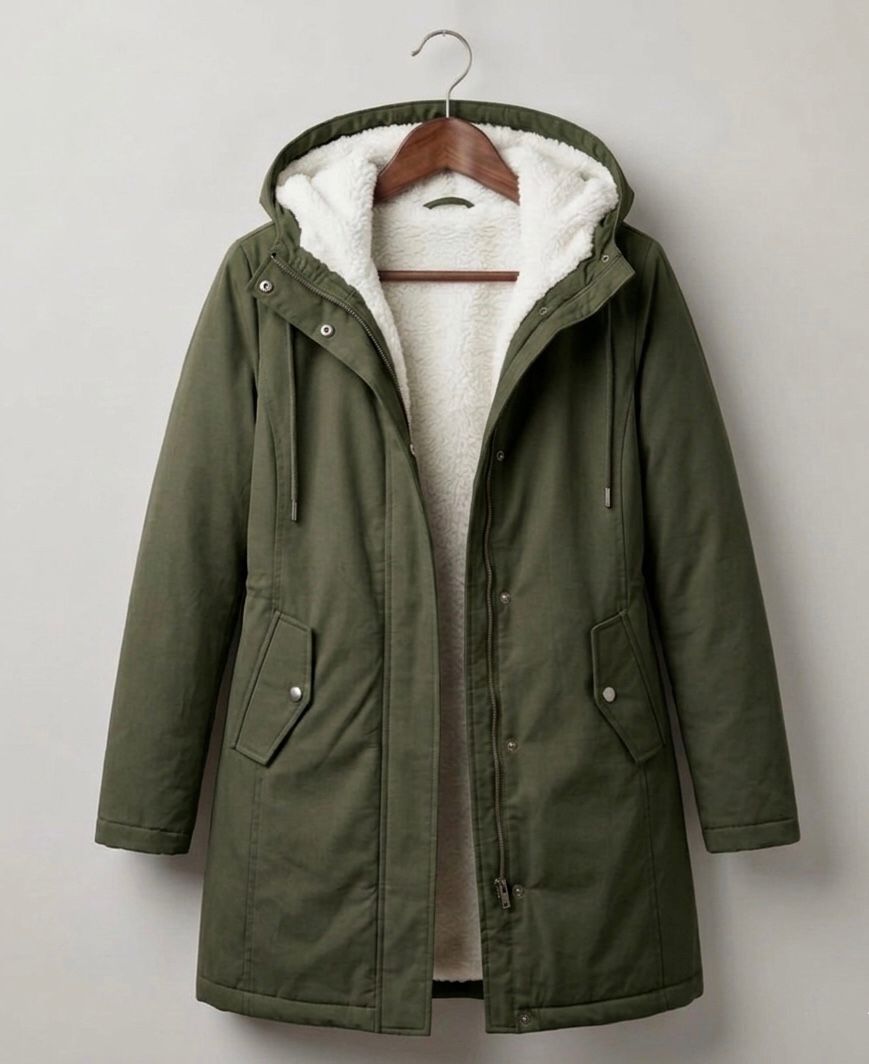 Parka polaire femme, résistante au vent et à l'eau, pour un hiver confortable et bien au chaud.