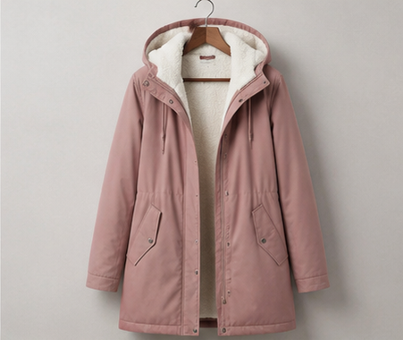 Parka chaude femme, coupe-vent, imperméable, idéale pour affronter le froid en ville ou nature.