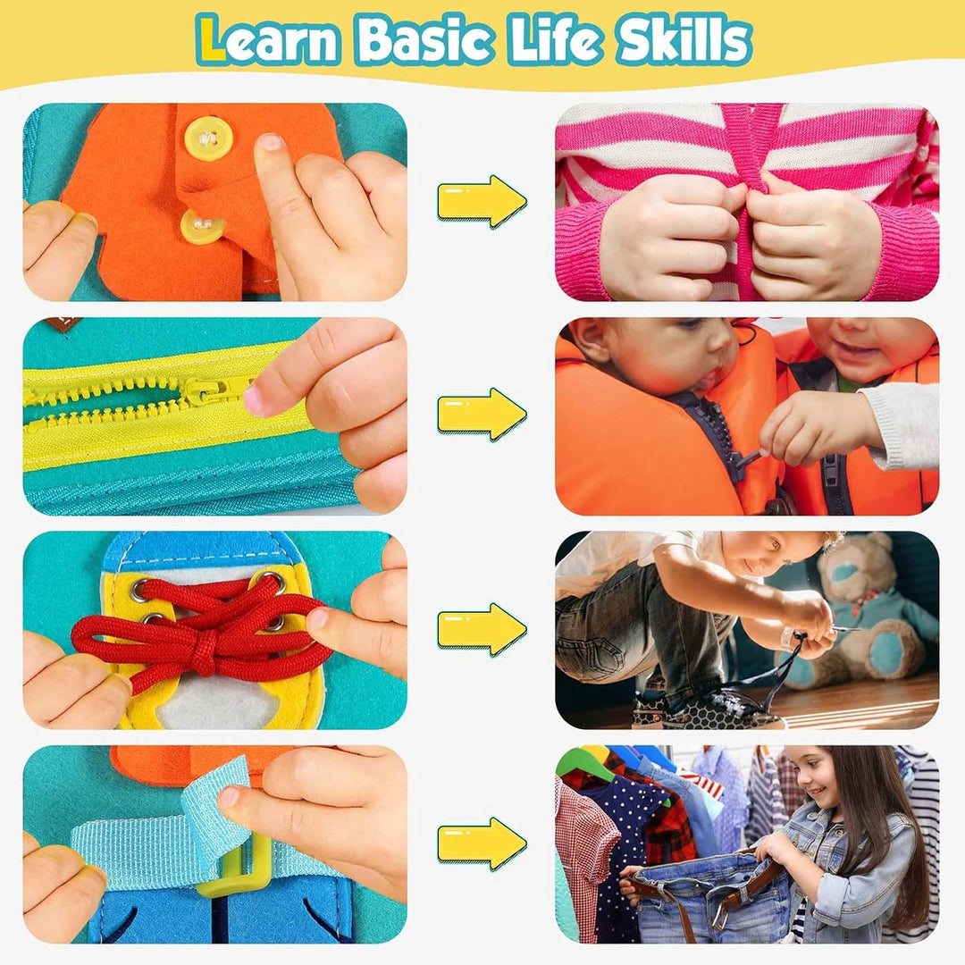 Jouet Montessori portable pour enfants, aide au développement sensoriel et moteur précoce.