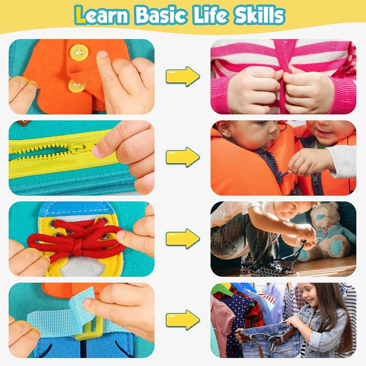 Jouet Montessori portable pour enfants, aide au développement sensoriel et moteur précoce.