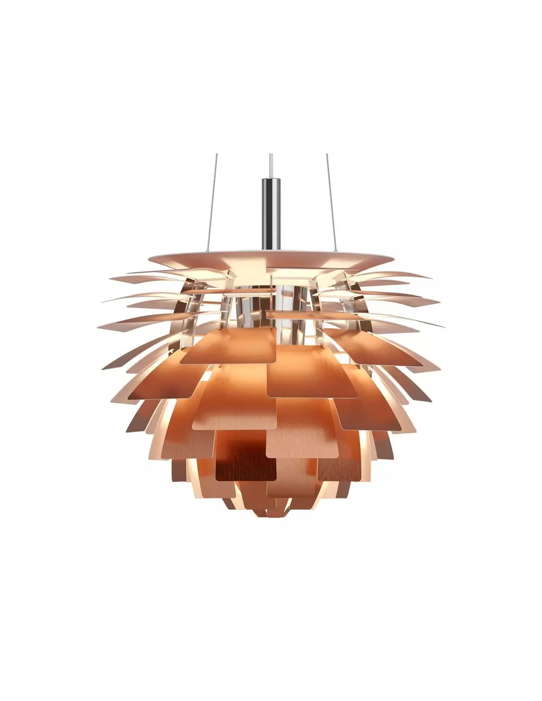Éclairage Artichaut moderne et sculptural, suspension design pour sublimer votre espace de vie contemporain.