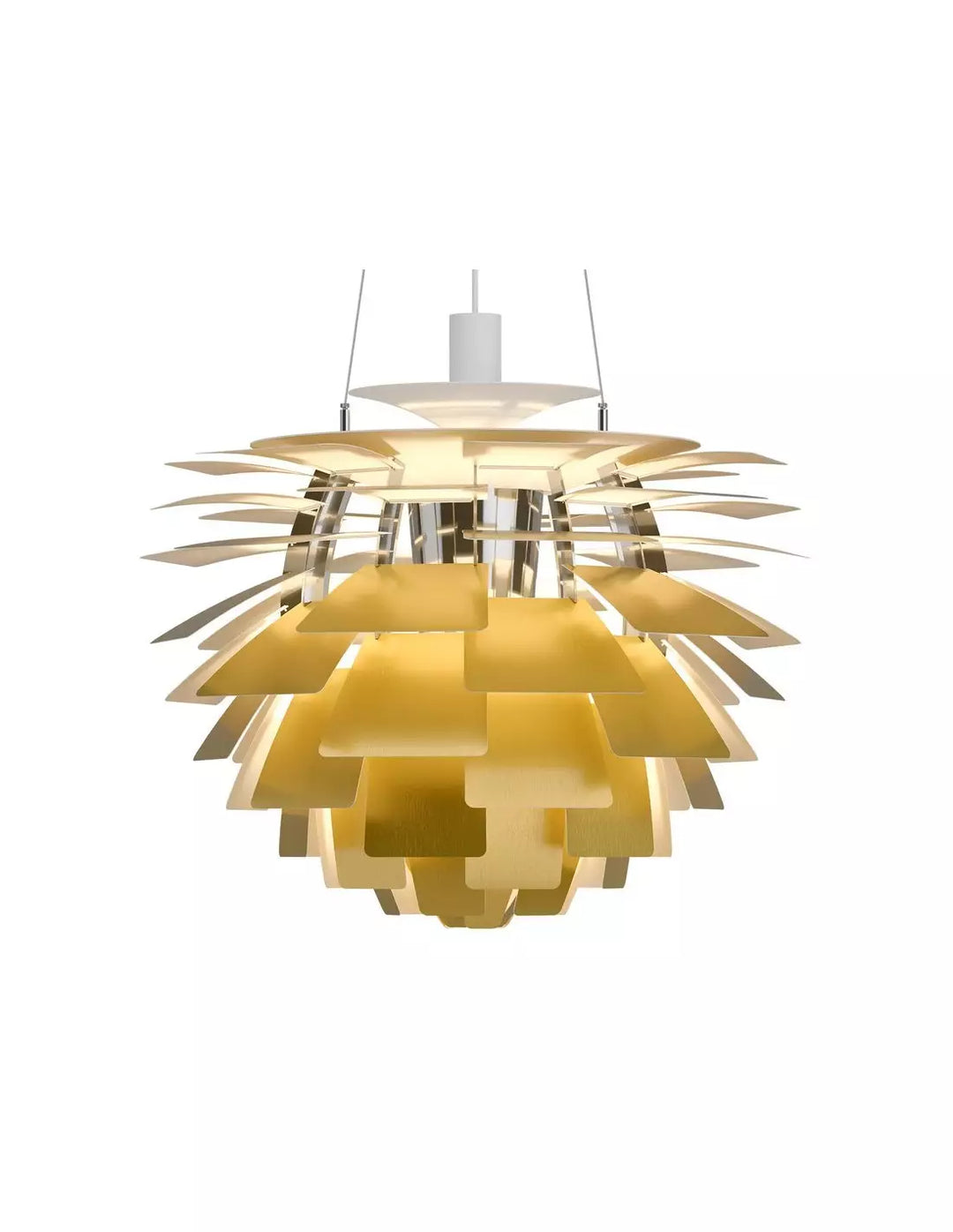 Lampe suspension Artichaut contemporaine, pièce maîtresse de décoration intérieure avec éclairage design.