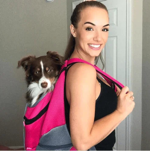 Sac à dos de transport sécurisé pour chien et chat, avec ventilation, parfait pour vos aventures en extérieur.