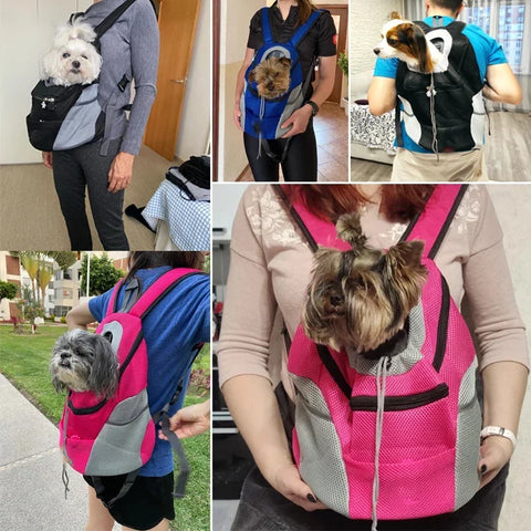 Sac de portage ergonomique pour chien et petit animal, offrant un confort optimal pour longues balades.