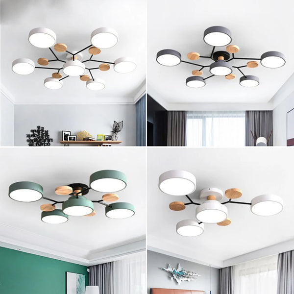 Élégant plafonnier LED moderne pour un éclairage intérieur optimal dans une maison ou un bureau contemporain.
